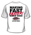    RPM Motorsports Swag - Tee Shirts - Making Fast Faster Tee Shirt (White)